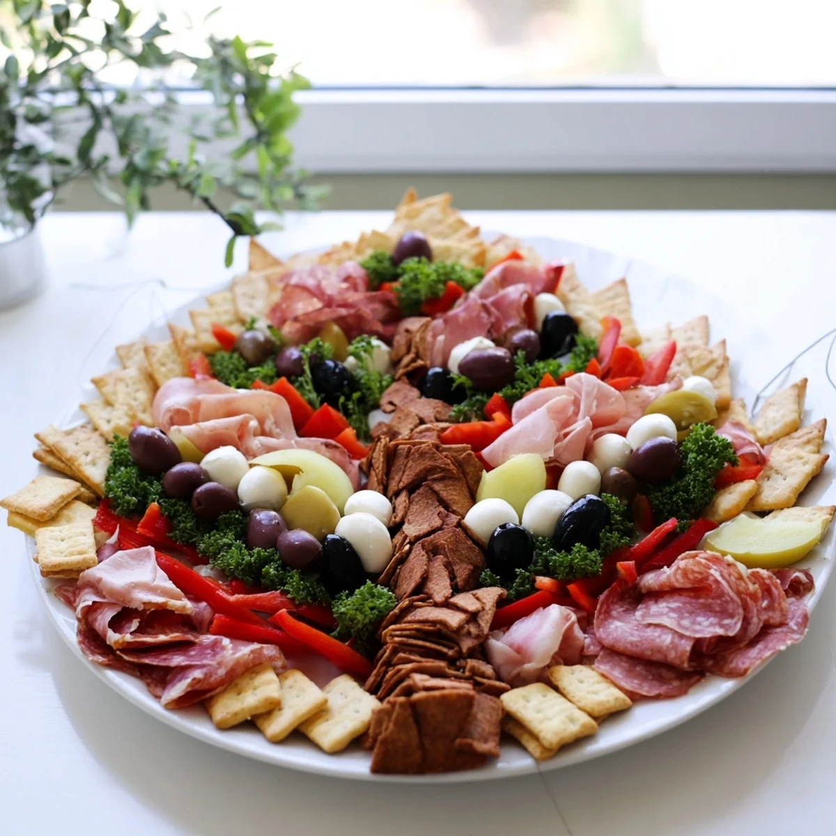Enjoy a delicious Fractal Tree Branching Bread Platter appetizer arrangement, perfect for sharing and snacking.
