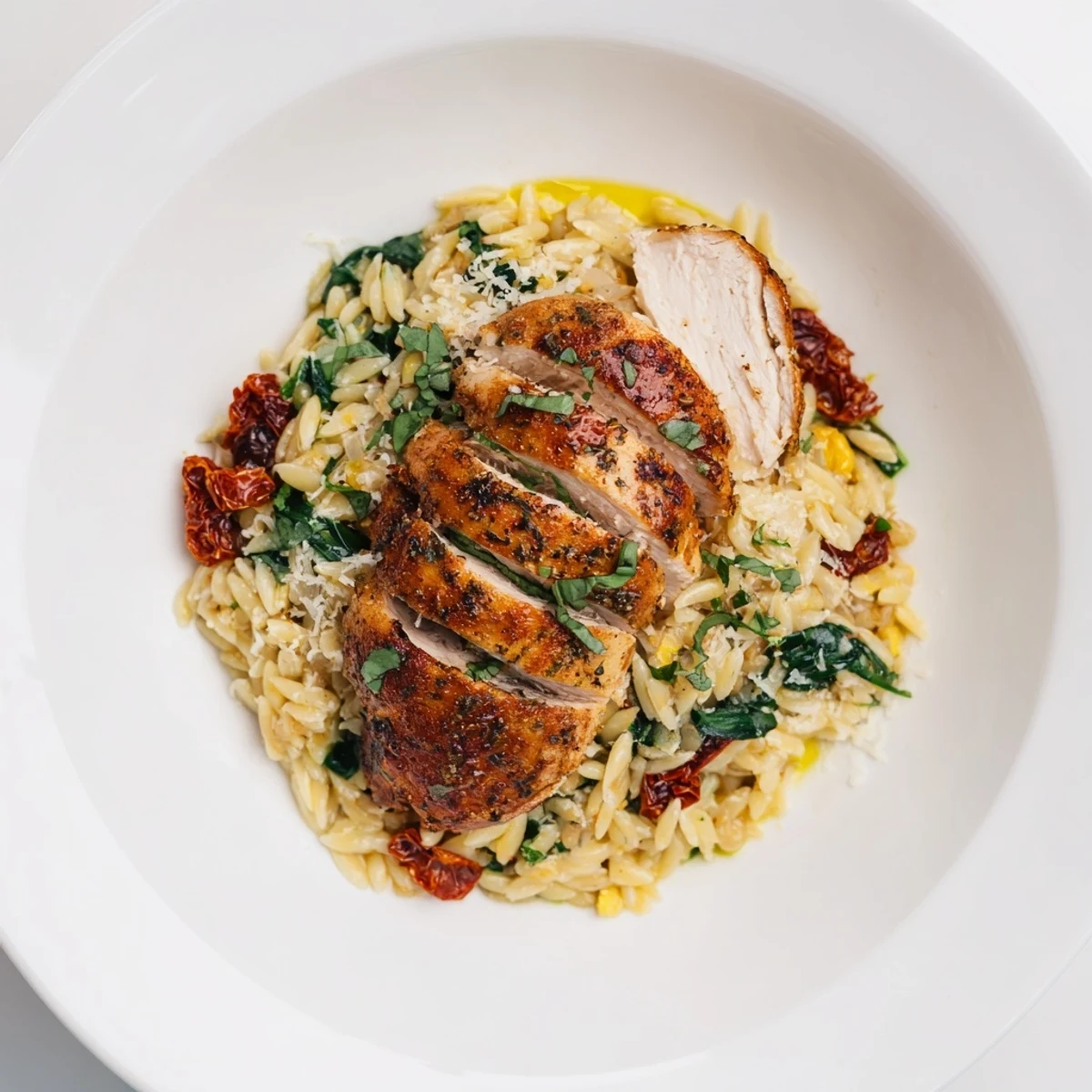 Marry Me Chicken Orzo, a creamy one-pot delight with tender chicken and sun-dried tomatoes, smells divine.