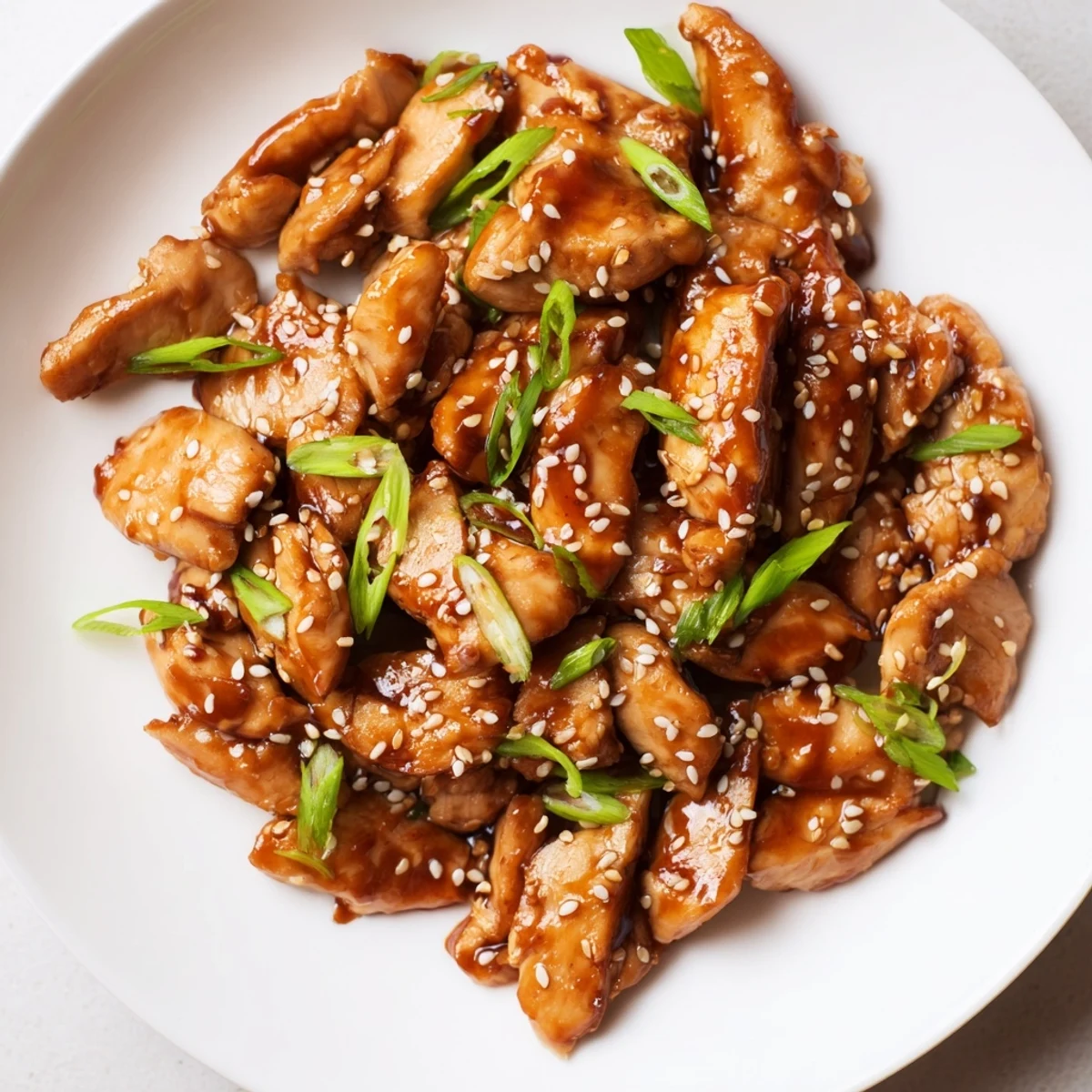 Golden-brown Sweet and Spicy Sriracha Honey Chicken, glistening with a vibrant, flavorful glaze, ready to serve.