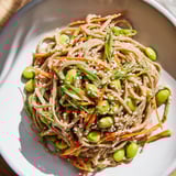 Cool, creamy sesame dressing coats the noodles in this flavorful Asian sesame noodle salad.