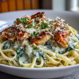 Creamy Lemon Orzo with Chicken and Spinach, featuring tender chicken, vibrant spinach, and bright lemon flavors in every bite.