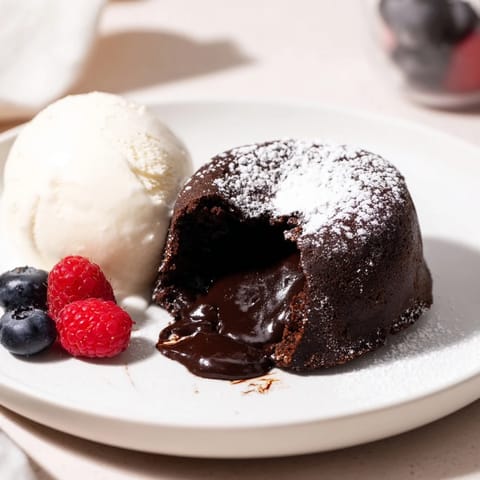 Dark Chocolate Lava Cakes
