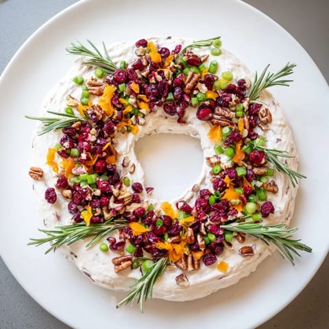 Cranberry Feta Dip Wreath