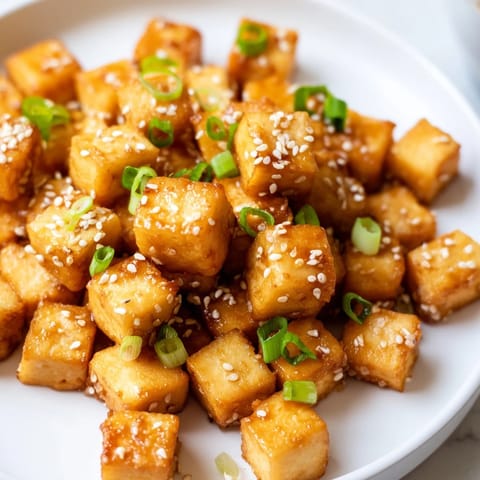 Honey Gochujang Tofu Cubes