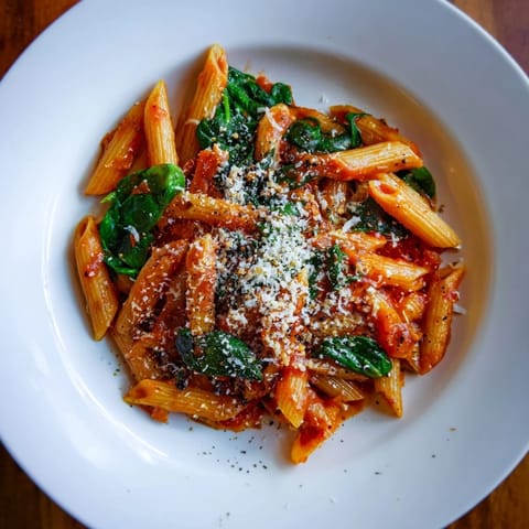 Quick Marinara Pasta Spinach