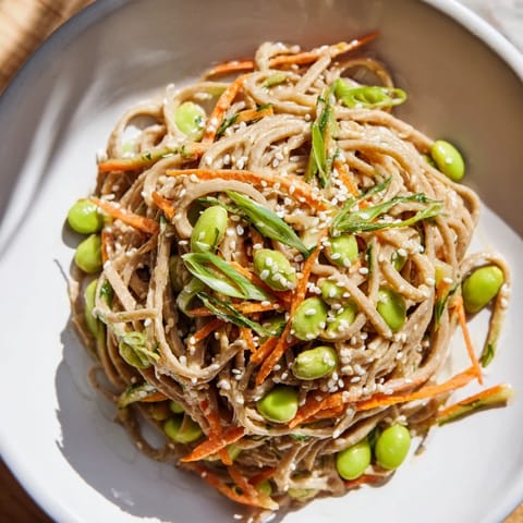 Cool, creamy sesame dressing coats the noodles in this flavorful Asian sesame noodle salad.