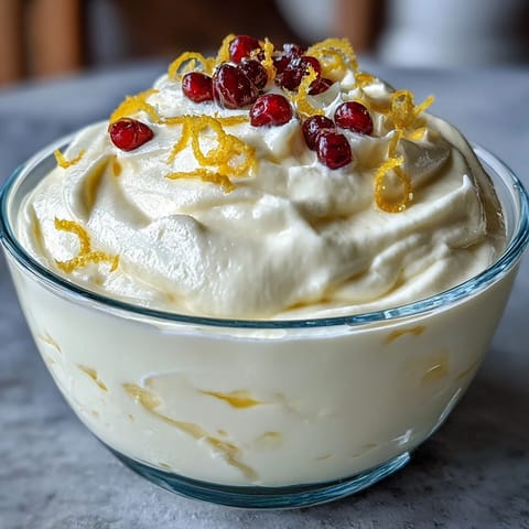 Silky, marbled Lemon Fool layered with fresh berries and a buttery shortbread biscuit on the side.