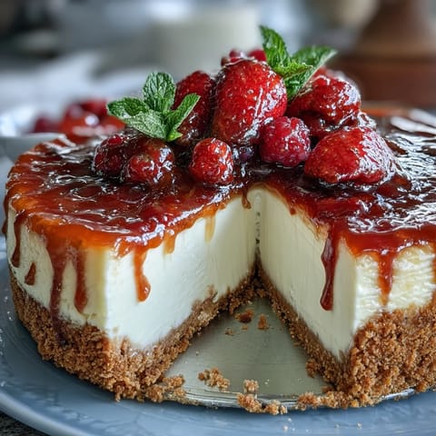 No-Bake Lemon Cheesecake Jars filled with creamy lemon filling and buttery graham crust, topped with fresh berries.