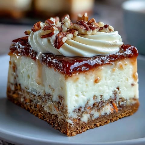 Carrot Cake Cheesecake Bars