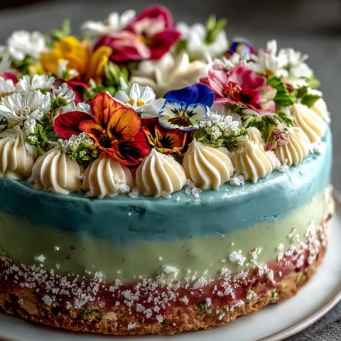 Pastel Ombre Spring Cake Floral