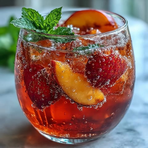 Vibrant fruit-filled Summer Sangria Mocktail, perfect for a refreshing drink.