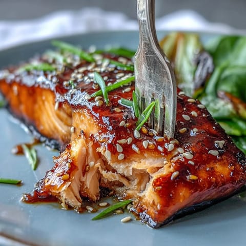 Miso Glazed Salmon with Sesame Bok Choy, a vibrant, caramelized fish dish.