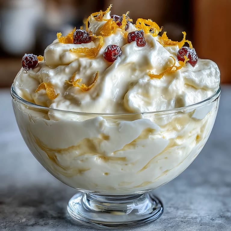 Homemade Lemon Fool with creamy lemon filling and mint garnish, ready to serve at a summer party.