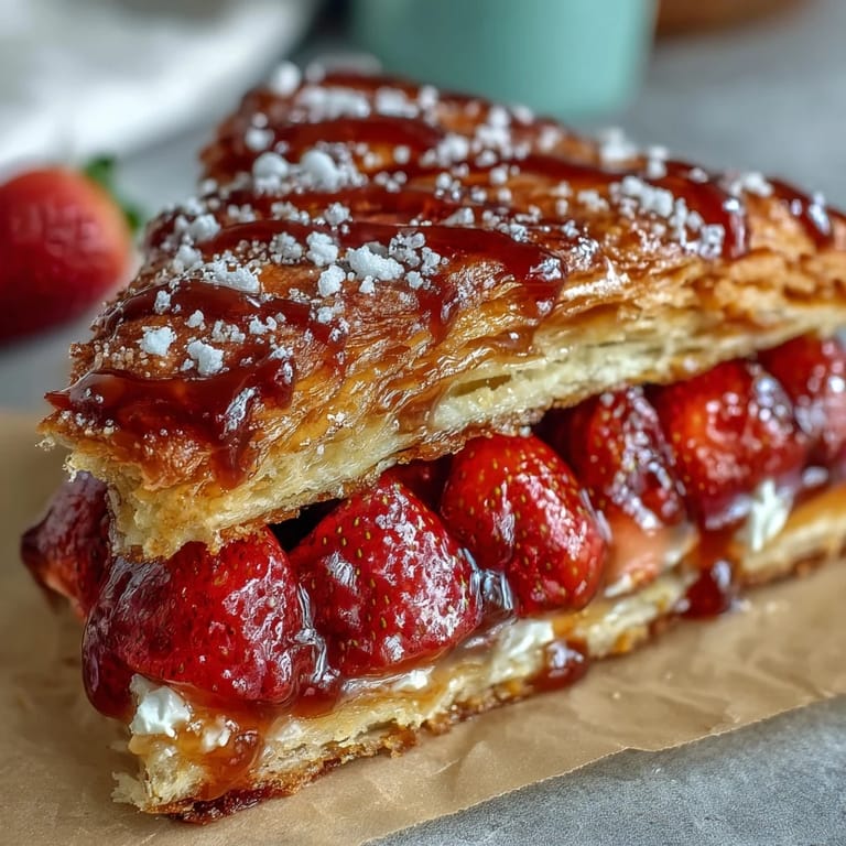 Fresh strawberry galette with frangipane, a free-form French pastry with ripe fruit and rich almond filling in flaky dough.