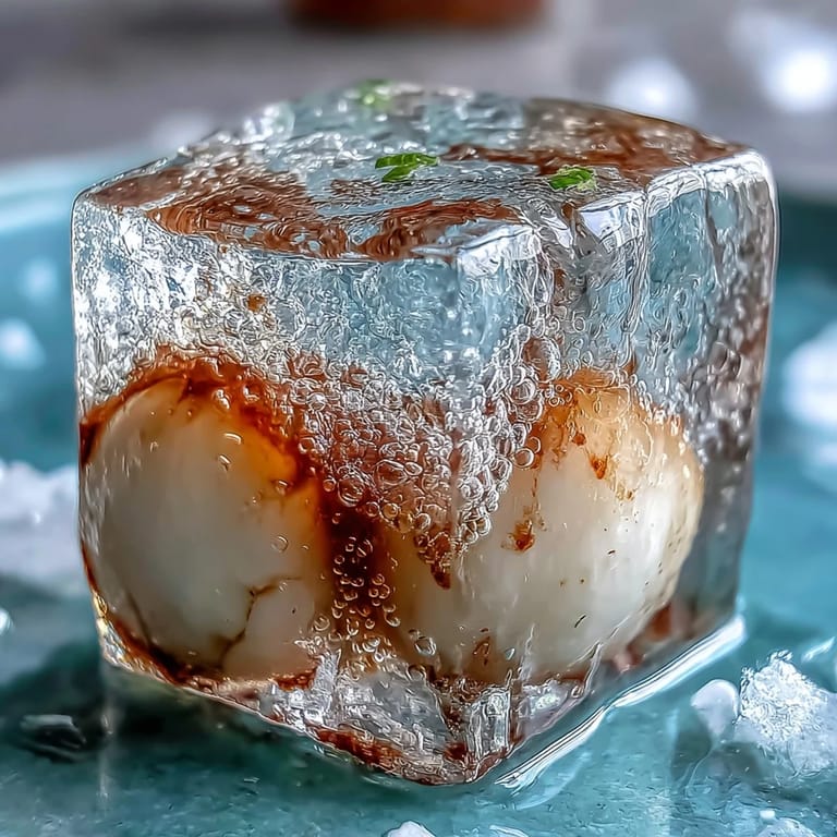 Elegant lychee agar jelly cubes floating in effervescent yuzu-infused sparkling water, perfect for vegan-friendly gatherings and warm days.