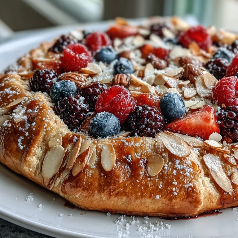 Enjoy this easy Summer Berry Galette, a delightful dessert showcase.