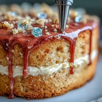 Dainty pink rosé velvet cake gleams with elegant edible gold drip.
